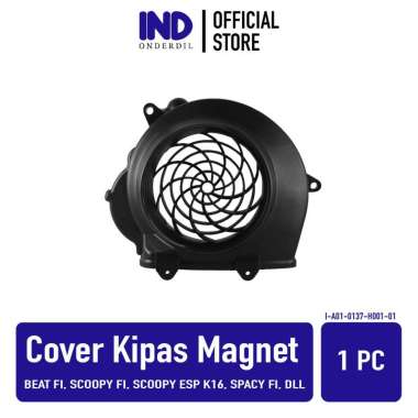 IND Onderdil Pelindung Kipas Magnet Mesin Motor for Beat FI/ Spacy F1/ Scoopy FI HItam