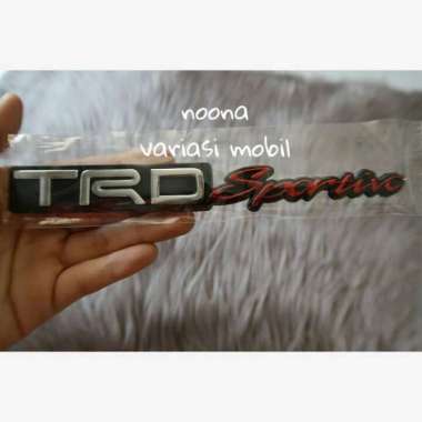 noona variasi mobil Emblem Logo Mobil for Toyota TRD Sportivo CHROME / RED