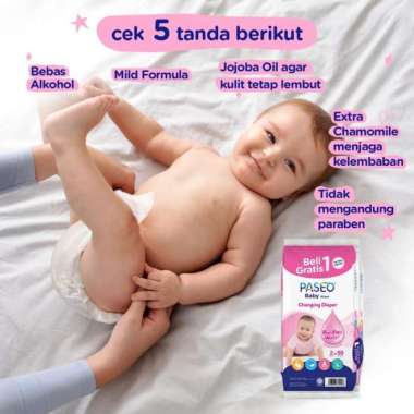 Paseo Baby Tissue Basah Chamomile + Jojoba 50 Sheets JOJOBA OIL