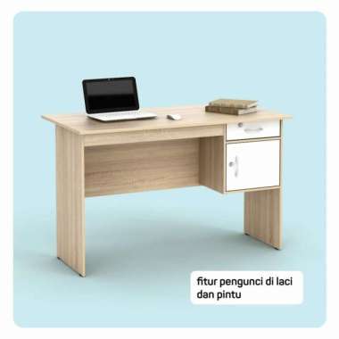 Meja Kantor Metropolis MT-122 N | Kerja MT-122N MT122N sonoma white