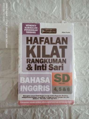 BUKU HAFALAN KILAT RANGKUMAN & INTISARI BAHASA INGGRIS SD KELAS 4,5,&6