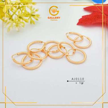 ANTING GIPSY JIPSI ANAK DAN DEWASA MODEL POLOS ANTING EMAS ASLI KADAR 6K DAN 8K KODE AJ058 AJ1010 DE
