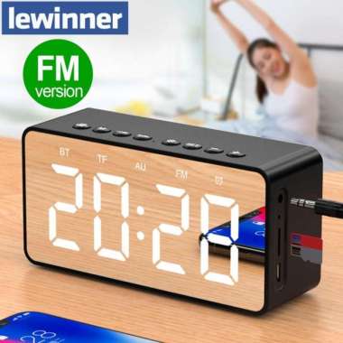 AEC Lewinner Jam Alarm Clock with Bluetooth Speaker TF AUX FM Radio