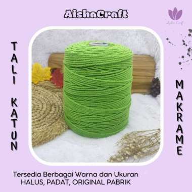 Tali Katun Macrame 3mm 1kg 3ply WARNA Super Premium Twist Murah Stabilo