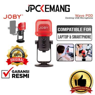 JPC KEMANG Joby Wavo POD Desktop USB Microphone Podcast Mic GARANSI RESMI black