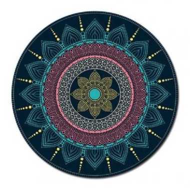 Comfast Mouse Pad Bulat Anti Slip Vintage Bohemian 200mm 33