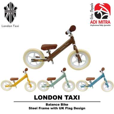 Sepeda London Taxi Kick Bike - Balancing Bike Blue Grey