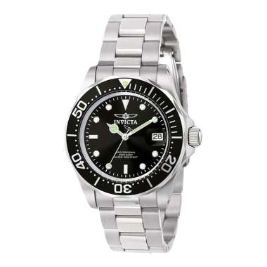 INVICTA Pro Diver 9307 Black Dial Stainless Steel Strap [Machtwatch] Silver