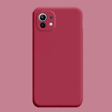 Soft Case Xiaomi Mi 11&amp; Mi 11 Lite Slim Matte Silicon Sandstone MI 11 LITE Merah