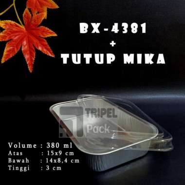 Aluminium Foil Cup BX4381+Tutup Mika, Macaroni Schotel,Klapertart