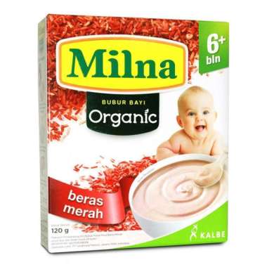 Promo Harga MILNA Bubur Bayi Organic Beras Merah 120 gr - Blibli
