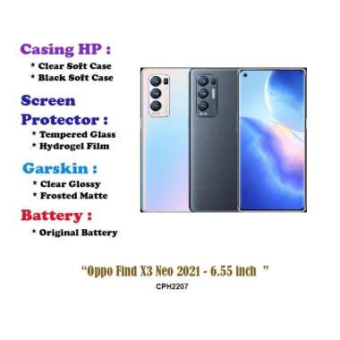 Oppo Find X3 Neo 2021 - 6.55 inch - Case - Screen Protector - Battery - Dll Battery