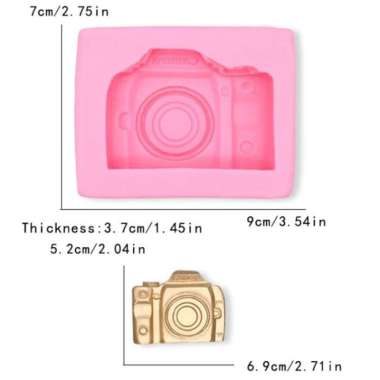 SILICONE MOLD POLAROID CAMERA FONDANT SOAP MOLD - GUMPASTE MOLD