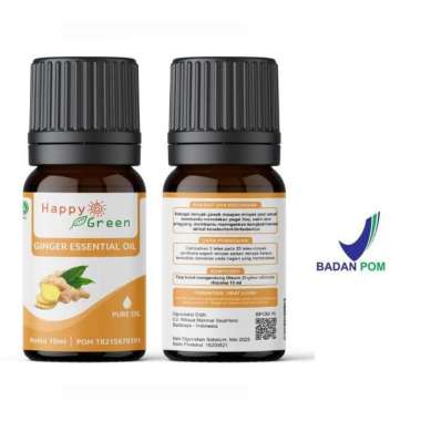 Happy Green Minyak Atsiri Jahe Murni (10 ml) - Ginger Essential Oil
