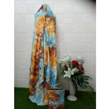 Mukena Dewasa TieDye Jumbo katun Rayon, Mukena Bali Dewasa Coklat