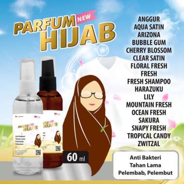Parfum Hijab Jilbab Kemasan 60ml Spray - Aneka Aroma Wangi Segar Lily