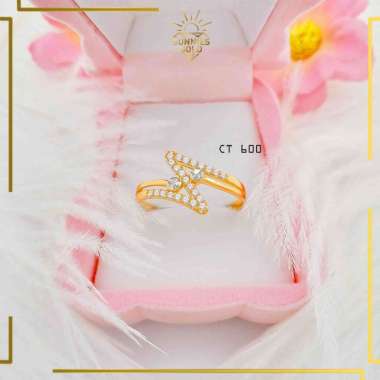 CINCIN EMAS ASLI KADAR 6K DAN KADAR 8K CINCIN WANITA EMAS CINCIN FLASH PETIR CT 600 KADAR 8K