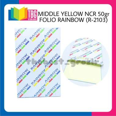 1 RIM (500 LEMBAR) KERTAS MIDDLE NCR 50GR FOLIO RAINBOW / KERTAS NOTA / KERTAS NCR / NCR PAPER YELLO
