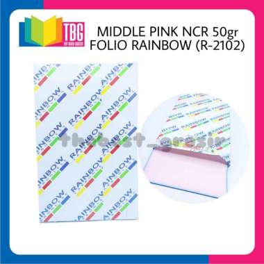 1 RIM (500 LEMBAR) KERTAS MIDDLE NCR 50GR FOLIO RAINBOW / KERTAS NOTA / KERTAS NCR / NCR PAPER PINK