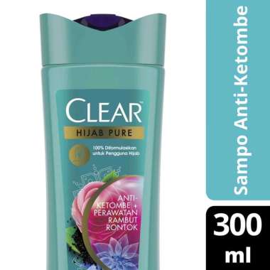 Promo Harga Clear Shampoo Hijab Pure Anti Ketombe & Perawatan Rambut Rontok 320 ml - Blibli