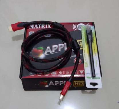 Paket Hemat STB TV DIGITAL Matrix Apple DVB T2+WiFi Dongle+ Kabel HDMI 1.5meter HDTV CABLE 1080P