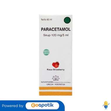 PARACETAMOL NOVAPHARIN 120 MG/5 ML SIRUP 60 ML
