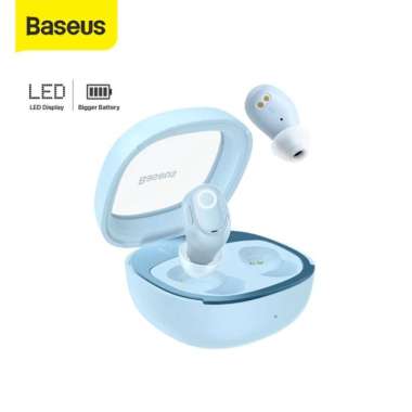 Baseus WM02 Plus TWS Headset Bluetooth Earphone Mini Earbuds Handsfree BLUE