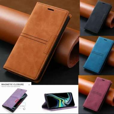 Case Oppo Reno 6 4G Flip case Pola BRAND casing Slot kartu bahan kulit Multicolor