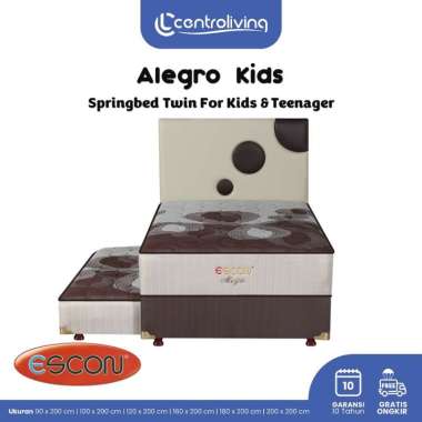 Kasur Spring bed ESCON Type Alegro 2in1- Fullset - Promo Berkualitas Terbaik Garansi Pegas 10 Tahun 