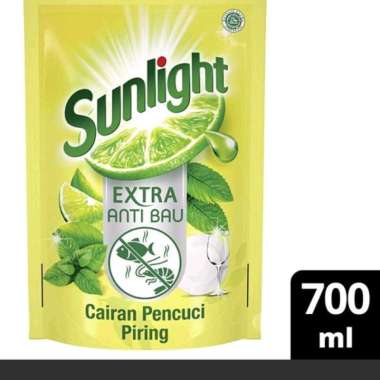 Promo Harga Sunlight Pencuci Piring Anti Bau With Daun Mint 700 ml - Blibli