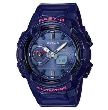 Jam Tangan Wanita Casio Baby-G BGA-230S-2ADR Digital Analog Rubber Watch navy