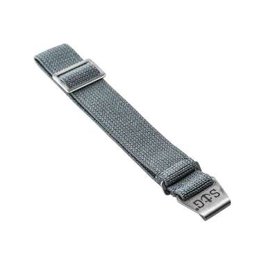 [ Tali Jam Tangan ] Strap Guy MN-GRY-18A Grey Nylon Silver Folding Clasp [ Machtwatch ] Abu-abu