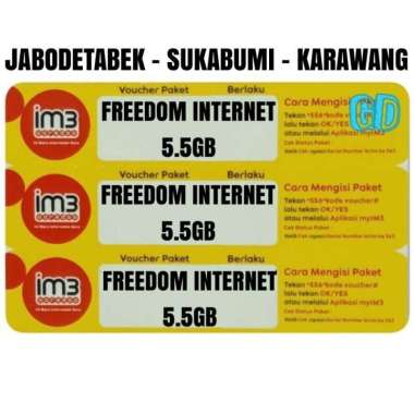 Voucher Indosat Freedom Internet 5.5GB