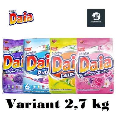 Promo Harga Daia Deterjen Bubuk Putih 2700 gr - Blibli