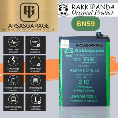 Batre Batrai Baterai RakkiPanda - BN59 BN 59 Redmi Note 10 Garansi Resmi Rakkipanda