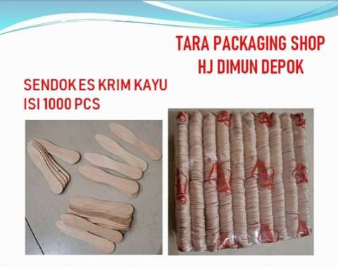 SENDOK ES KRIM KAYU isi 50 SUKAWA