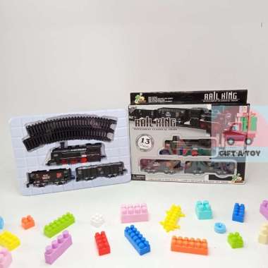 GIFTATOY MAINAN ANAK TRAIN SET KERETA API RAIL KING 13 PCS MURAH