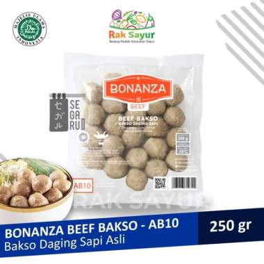 Bakso Sapi AB 10 Bonanza 250gr Frozen Food Rak Sayur Padang