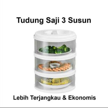 Tudung Saji 3 Susun Rak Susun Makanan Portable Food Cover