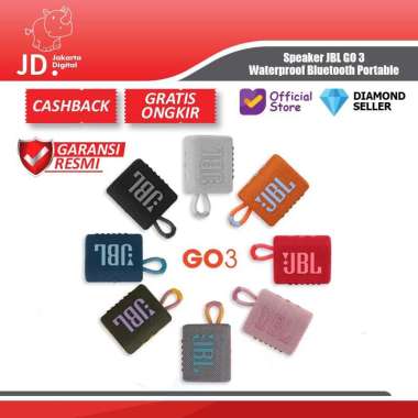 JBL Go 3 / JBL GO3 Portable Waterproof Bluetooth Speaker ORIGINAL BLACK
