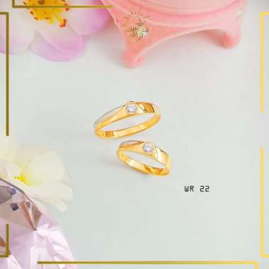 CINCIN KAWIN EMAS ASLI KADAR 8K CINCIN WANITA EMAS MUDA CINCIN COUPLE PASANGAN MURAH SIMPEL ELEGAN W