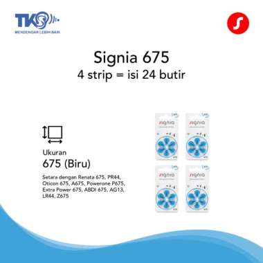 4 Roll Baterai Alat Bantu Dengar Signia 675