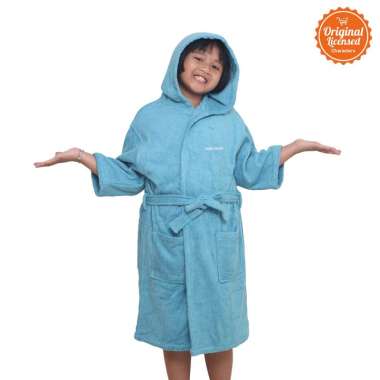 Baju Handuk Mandi Kimono Terry Palmer Anak Blue Biru S 100% cotton