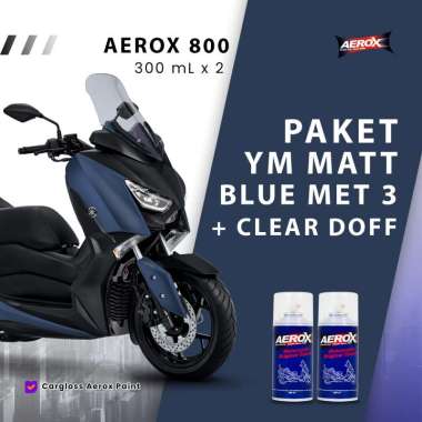 Cat Semprot Aerox 800 YM Matt Blue Met 3 + Clear Doff