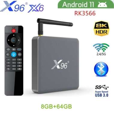 X96 X6 - Android 11 Smart TV Box 8K UHD - RAM 8GB ROM 64GB