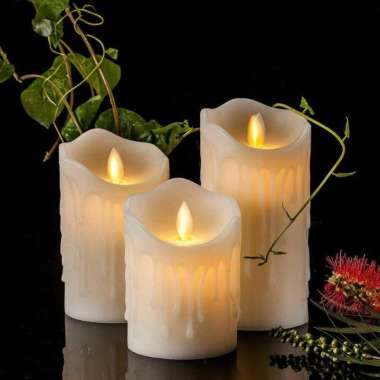 Bahan Wax Lilin Asli Lilin Besar Elektrik Goyang dengan Remote (3pcs) Model Meleleh