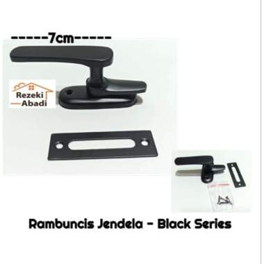 Rambuncis Jendela - Grendel Slot Jendela Black Series Hitam -