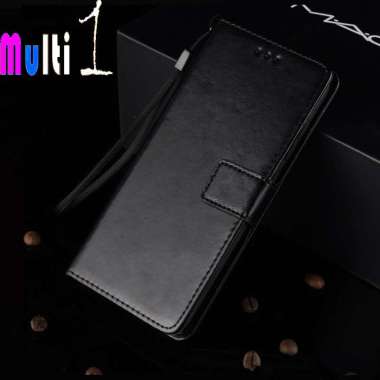 Leather Case Wallet Xiaomi Redmi 9A Redmi 9 A Flip Cover Case Dompet 001 Black Xiaomi Redmi 9A