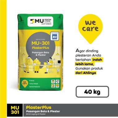 Mortar Utama Weber MU-301 PlasterPlus 40Kg Light Grey JABODETABEKSER