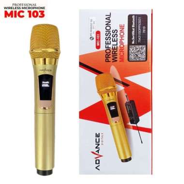 MICROPHONE WIRELESS ADVANCE 103 MIC KARAOKE SINGLE TANPA KABEL